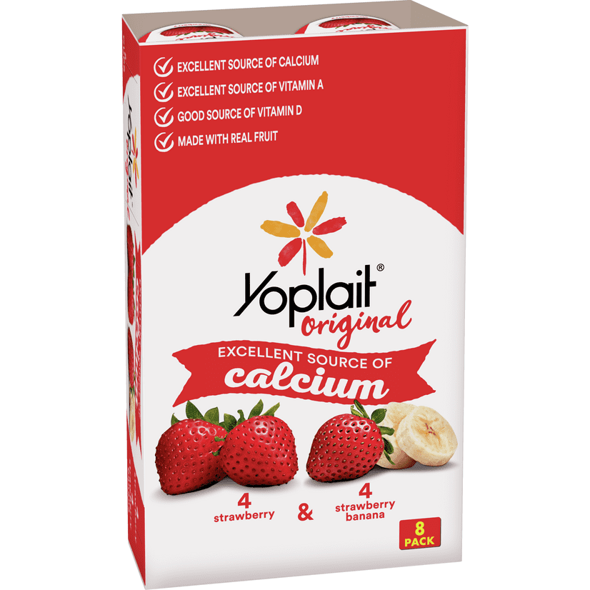 Yoplait Original Yogurt, Strawberry and Strawberry Banana, Variety Pack