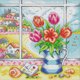 thumbnail image 3 of Hilo Algodón Ecológico Bordado Punto Cruz Con Tulipán 11CT 37x37cm, 3 of 9