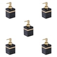 thumbnail image 2 of Ruiboury Distributeur de Savon en Résine Réutilisable pour Table Cuisine Douche Shampoing Salle de Bain Noir 250ml 5Ensemble, 2 of 6
