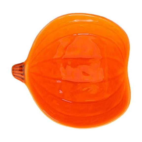 Halloween Ceramic Pumpkin Bowl, 10.5x10cm Orange Tableware for Breakfast Milk & Oatmeal, Festive Ceramic Dish for Autumn Holiday Gift