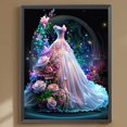 thumbnail image 1 of Cuadros Decorativos 5D bricolaje ronda completa taladro diamante pintura vestido de novia Kit Home Decor (B6420) Wdftyju  embutido en tela, 1 of 9
