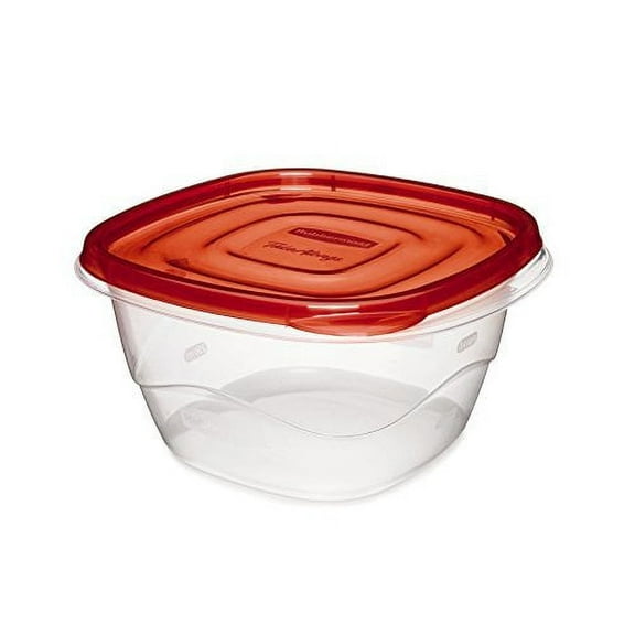 Rubbermaid Take Alongs Square Food Storage Container Set - Microwave Safe - 8 Piece, Red