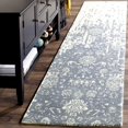 thumbnail image 3 of SAFAVIEH Restoration Vintage Dalton Floral Wool Runner Rug, Ivory/Blue, 2'3" x 8', 3 of 10