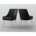 thumbnail image 5 of Posh Living Perogo Faux Leather Dining Chair in Black (Set of 2), 5 of 7