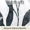 thumbnail image 4 of Black White Leaf Shower Curtain Grey Eucalyptus Leaves Plant Boho Cute Aesthetic Small Half Shower Curtain Bathroom Bathtubs Decoration 36W x 72L Inch with Hooks, 4 of 6