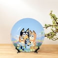 thumbnail image 3 of Lsque Bluey Pattern Ceramic Decorative Plate Decorative Plates with Display Stand Personalized Porcelain Plate Ceramic Ornaments for Wall Hanging Decoration-10in, 3 of 6