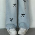 thumbnail image 4 of Kids Girls' Fashion Jeans High Waist Wide Leg Baggy Pants Girl Clothes Girls Clothes, 4 of 8