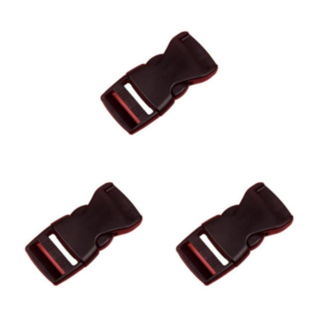 ZheElen 10pieces Easy To Buckle Strap With Multi-Color Clasp Belt Buckles ABS Release Buckle Hook Buckle Versatile Convenient black 3Set