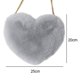thumbnail image 2 of Monedero para teléfono móvil Bolso bandolera en forma de corazón de felpa con cadena, 2 of 5