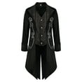 thumbnail image 2 of Fayshow0 Mens Fashion Suit Jacket Slim Fit Blazers Stage Dress Jackets Men's Gothic Tailcoat Coat Steampunk Retro Tail Coat Medieval Lapel Court Dress Slim Coat Black, 2 of 9