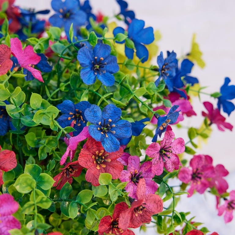 DR.Planzen Artificial Flowers, 12 Bundles Multicolor Faux Flowers