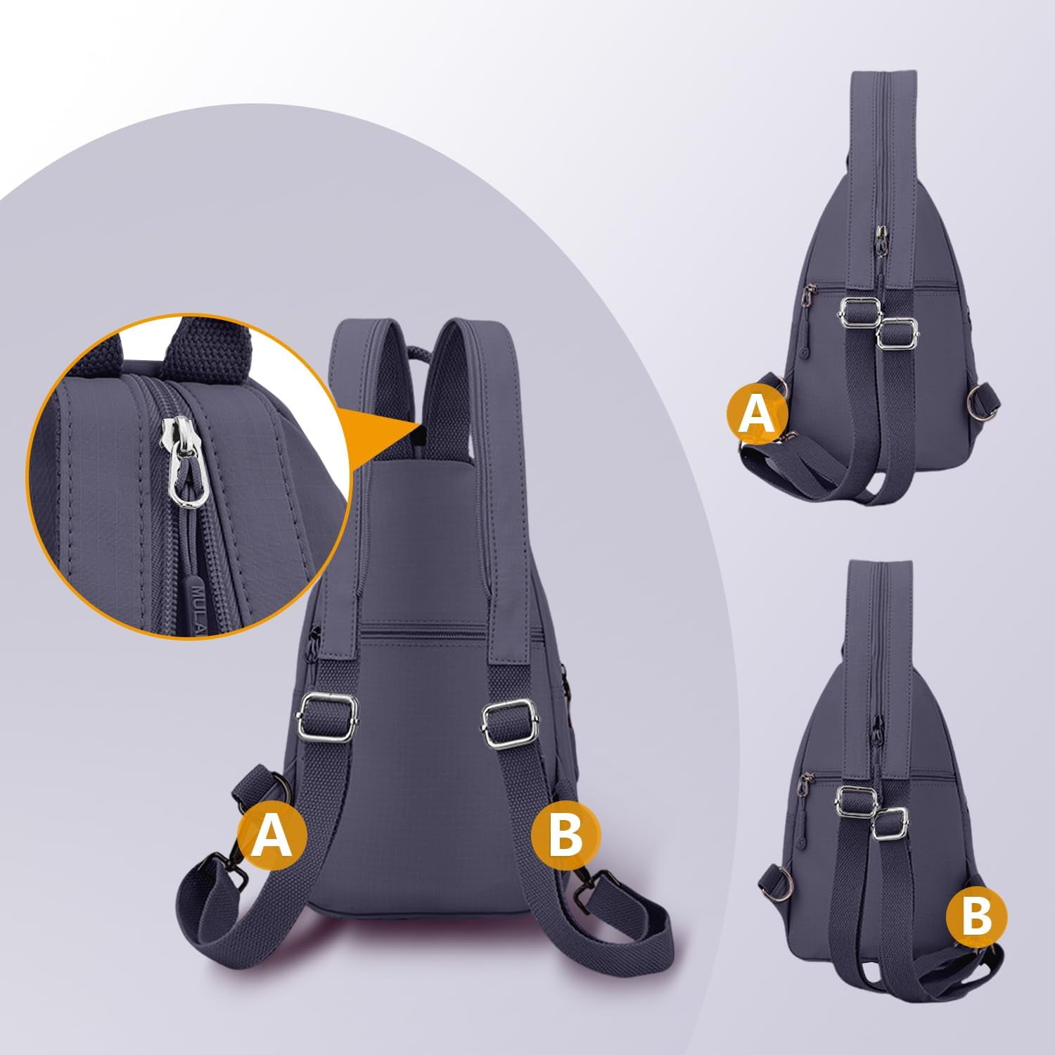 Crossbody Bag for Women, Multi-Pocket Waterproof Shoulder Carry Bag, Sling Bag Backpack for Travel/Outdoor/Hiking/Daily Use