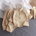 thumbnail image 2 of Akiihool Boys Suit Baby Boy Clothes Flannel Plaid Outfits Long Sleeve Hoodie Romper Fall Winter 2 Pcs Clothes for Boy Khaki,1-2 Years, 2 of 6