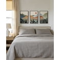 thumbnail image 3 of SHENIFY Watercolor Mountain Wall Art 16x24in3pcs Black Framed Nature Laker Landscape Painting Sun Rises Boho Farmhouse Rustic Room Decor, 3 of 7