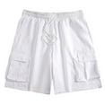 thumbnail image 5 of asjyhkr Plus Size Mens Cargo Shorts Drawstring Elastic Waist Breathable Hiking Work Shorts with Multi Pockets,M-4XL, 5 of 7
