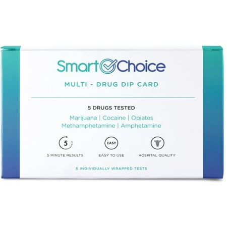 (5 Pack) SmartChoice 5 Panel At Home Urine Drug Dip (Best Detox For Alcohol Test)