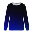 thumbnail image 4 of Jsaierl Womens Sweatshirt Funny Gradient Print Sweatshirts Crewneck Casual Sweater Tops Oversized Long Sleeve Shirts Womens Sweatshirts Under $5, 4 of 4