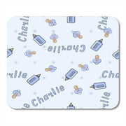Baby Pattern Name Charlie of The Newborn Babbie Boy Bubby Child Fond Mousepad Mouse Pad Mouse Mat 9x10 inch