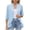 Sky Blue, variant on Cardigan For Womens Casual Spring Summer Solid Color Cardigan Coat 3/4 Sleeve Ruffled Top Sky Blue S