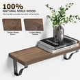 thumbnail image 6 of HEMOTON HOMEMAXS 3 Tiers Wall Shelves Floating Shelves Wall Mounted Storage Shelves for Bedroom Living Room Bathroom Kitchen Office (Rustic Brown), 6 of 8