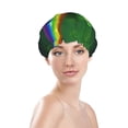 thumbnail image 3 of Disketp St. Patrick'S Day4 Shower Caps,Reusable Shower Cap For Women, Double Layer Waterproof Hair Cap, Large Size For All Hair Lengths,For Girls Spa Home Salon Use, 3 of 9