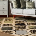 thumbnail image 4 of HomeRoots 487239 8 x 10 ft. Multi Color Quatrefoil Power Loom Distressed Stain Resistant Rectangle Area Rug, 4 of 5