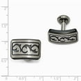 thumbnail image 2 of Edward Mirell Black Ti &Titanium Brushed Cufflinks, 2 of 2