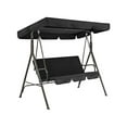thumbnail image 1 of Funda para silla de columpio para jardín al aire libre, patio, silla de columpio, asiento y cubierta superior, toldo para sombrilla, color negro Methold  HA005105-16, 1 of 6