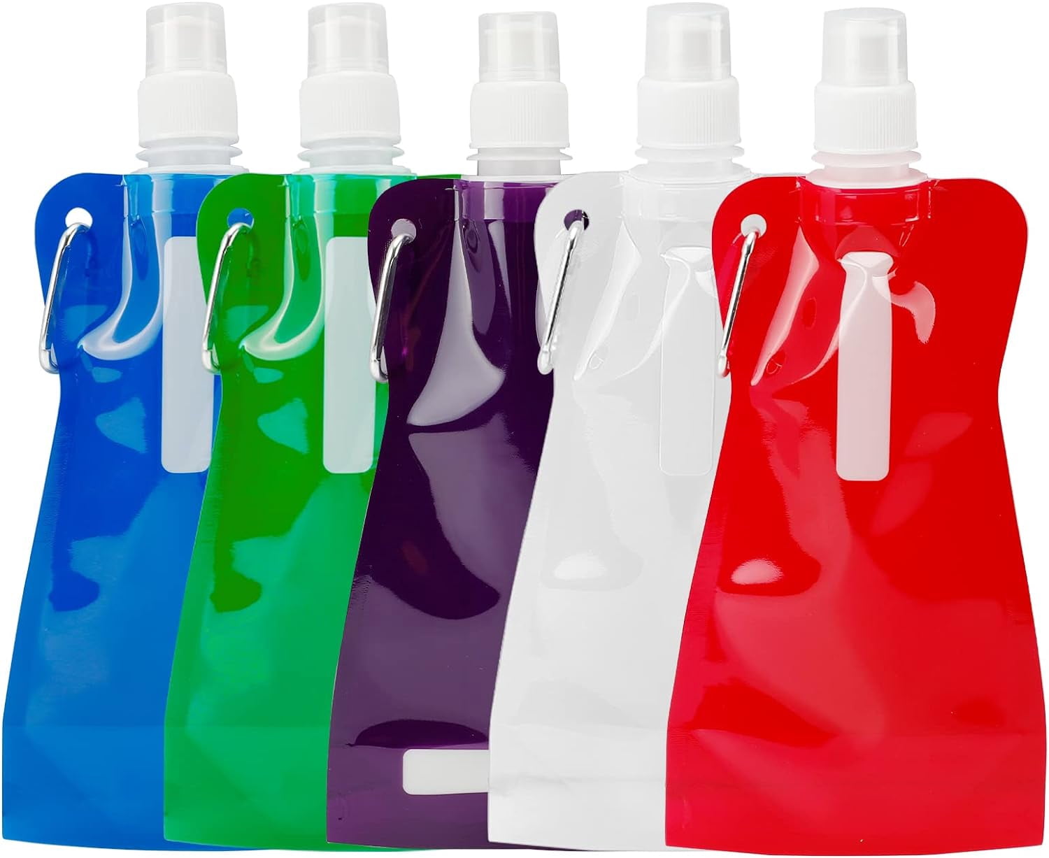 HAHADAXA 5 Pcs Collapsible Water Container Smart Water Bottle Bag Portable Mountaineering Folding Soft Flat Water Storage Bag Outdoor Cycling Waterproof Bag