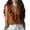 Light Brown, variant on UDAUDU Womens Crop Tank Tops Sleeveless Ruffle Hem V Neck Shirts Casual Going Out Beach Vacation Blouses Light Brown S