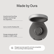 Oura Ring 5 Official Charging Case - Size 7 - Up to a month of battery life - USB-C Cord Compatible