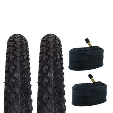 Zol Bundle: 2 Pack Velocita Road/Hybrid Bike Tires And Tubes - 700x38c, Black
