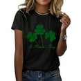 thumbnail image 4 of Aayomet St Patrick's Day T Shirts For Women Women's Pima Cotton Short Sleeve Workout Shirt Yoga T-Shirt Tee Top,Black M, 4 of 5