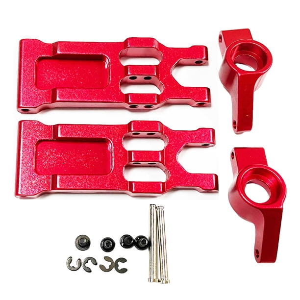Vogacara RCGOFFLOW brazo de suspensión inferior trasero mejorado Rc brazo de suspensión inferior trasero para camiones monstruo 1/18 HBX Kits de construcción modelo Rojo