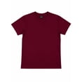thumbnail image 3 of Plain Crew Neck Short Sleeve T-Shirt for Everyday Wear, Soft Casual Tee, Maroon, Large, 3 of 4