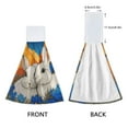 thumbnail image 4 of 2 Pieces Bathroom Towels Kitchen Towels Velcro Hand Wipes Dish Cloths & Dish Towels Washroom Towels Face Towel Hand Wipes Two Little Rabbits, 4 of 7