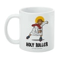 thumbnail image 3 of Holy Roller Jesus Roller Skating Funny Humor White Mug, 3 of 5