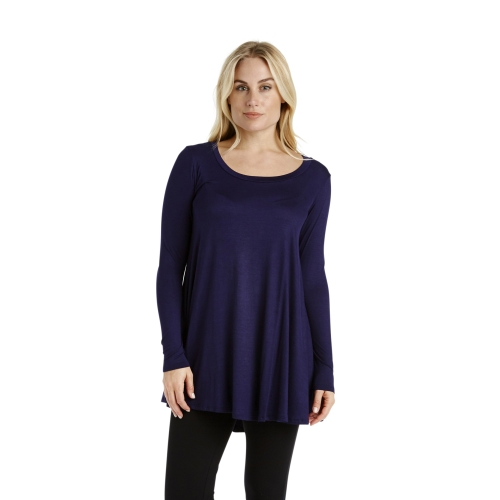 Free to Live - FTL Women's Loose Flare Fit Extra Long Tunic - Walmart ...