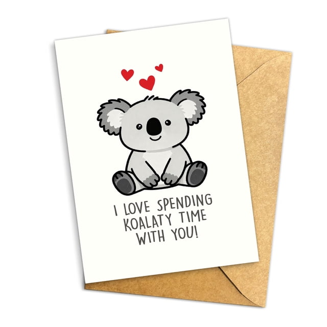 Tarjeta de felicitación Podagree, lindo juego de palabras con koalas para novio y esposo