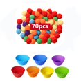 thumbnail image 1 of Pompones de conteo de arcoíris para niños de 3 años, taza de clasificación, juguetes sensoriales Montessori, actividades de aprendizaje preescolar, juguetes de matemáticas, 1 of 4
