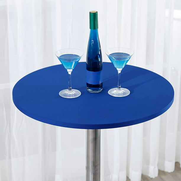 2 Pack 28 Inch Blue Round Fitted, 28 Inch Round Table Cover