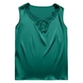 thumbnail image 6 of IFNWSV Tank Tops for Women U Neck Sleeveless Spaghetti Strap Solid Color Lightweight Summer Cami Green M, 6 of 6
