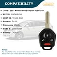 thumbnail image 2 of AKS KEYS Replacement for Subaru Key Fob (4 Buttons) That Use FCC CWTWBU766 and Part Number 57497AG48A, 2 of 6