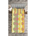 thumbnail image 3 of Ambesonne Abstract Quilted Bedspread Set 2 Pcs, Retro Geometric Stripe, Twin Size, Multicolor, 3 of 3