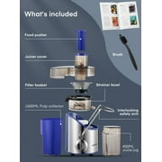 Juilist Juicer Machines, 3 Wide Mouth Juicer Extractor, 3-Speed Setting, 400W Easy to Clean, Blue