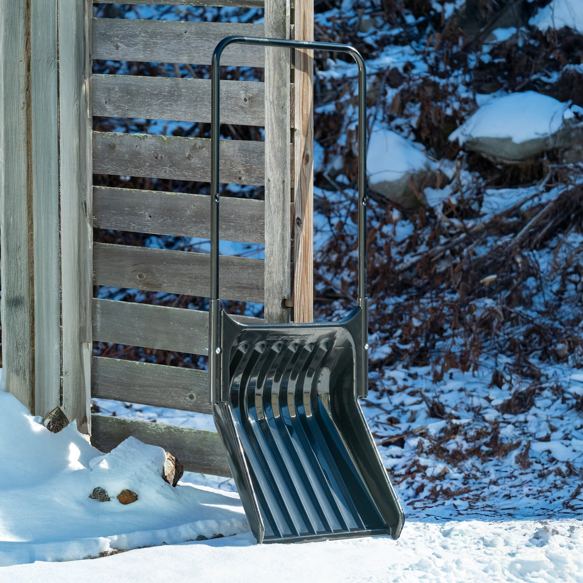 Suncast 22 in. Foldable Big Scoop Graphite Sled Snow Shovel with