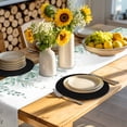 thumbnail image 4 of Black Round Placemats Set of 8 for Dinning Tables, Heat-proof Braided Table Mats 15 Inch, Solid Color Farmhouse Black Washable Place Mat for Kitchen Restaurant Party Decor Supplies Table Setting, 4 of 9