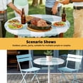 thumbnail image 6 of Elastic Fitted Round Tablecloth, Aqua Plaid Waterproof Stretch Table Cover for 55"-60" Tables, Spring Summer Farmhouse Buffalo Checkered Washable Outdoor Tablecloths for Patio, Picnic, Camping, 6 of 9