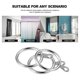 thumbnail image 5 of 24 Pack Metal Curtain Rings, 30mm Internal Diameter Eyelets, Silver, 5 of 5