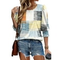 thumbnail image 2 of Fantaslook Blouses for Women Dressy Casual 3/4 Length Sleeve Womens Tops with Smocked Cuffs Fashion Shirts, 2 of 8